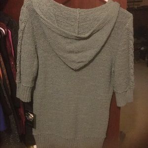 Sage Green Zip up Sweater Hoodie L